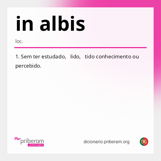 Significado de in albis